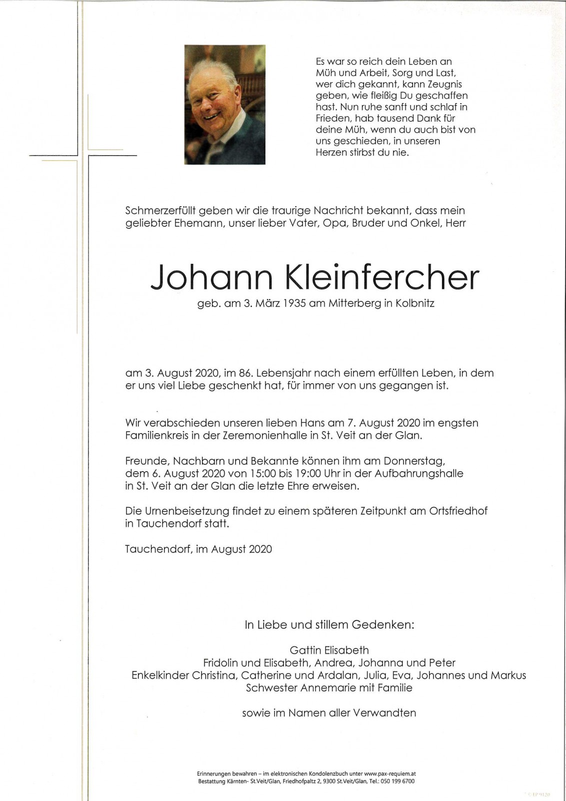 Parte Johann Kleinfercher