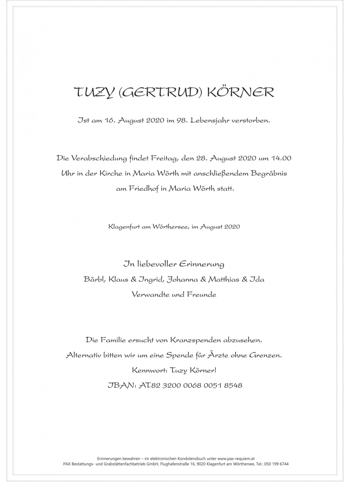 Parte Tuzy (Gertrud) Körner