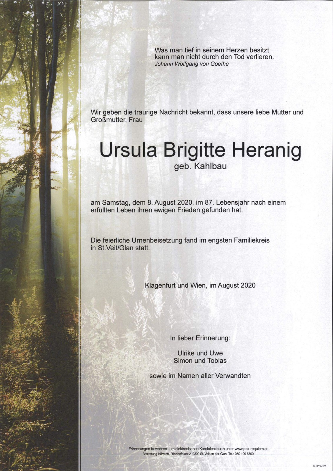 Parte Ursula Brigitte Heranig