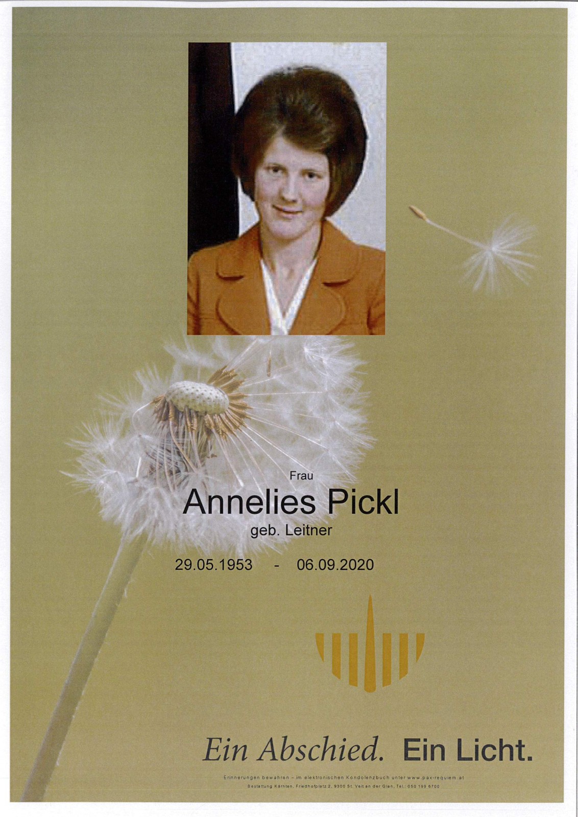Parte Annelies Pickl  geb. Leitner