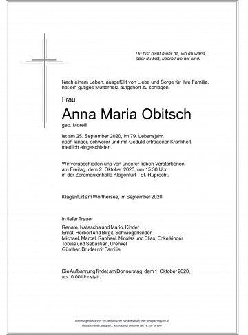 Anna Maria Obitsch