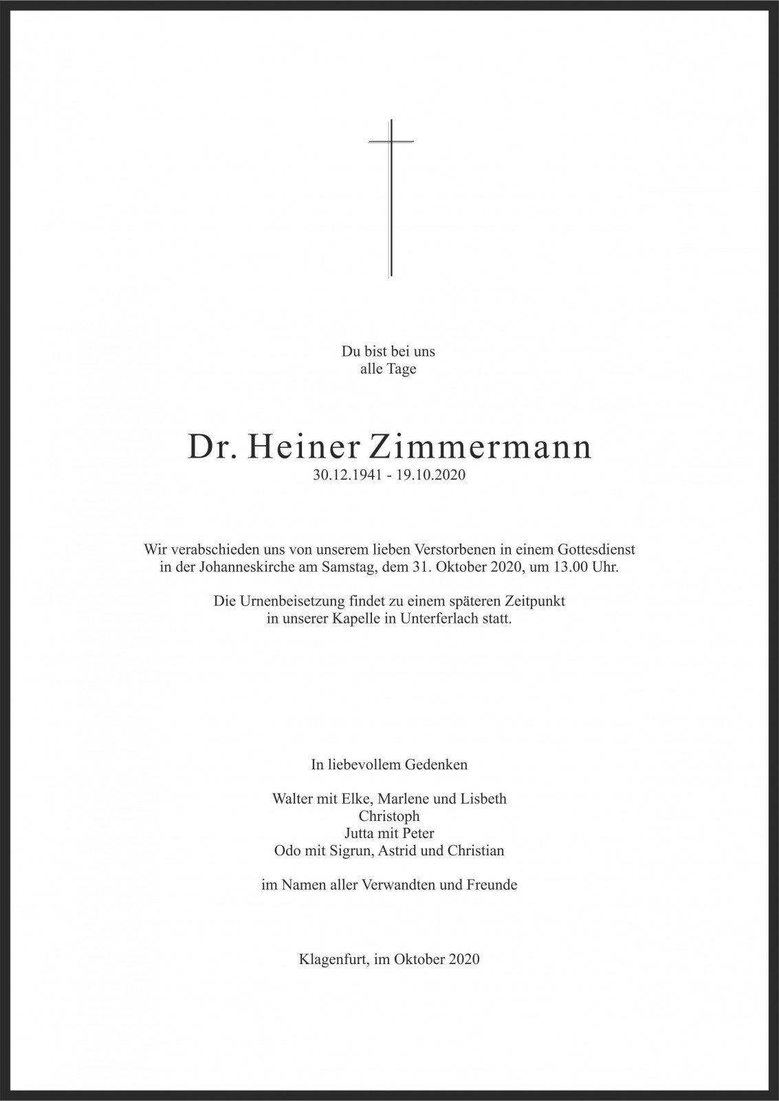 Parte Dr. Heiner Zimmermann