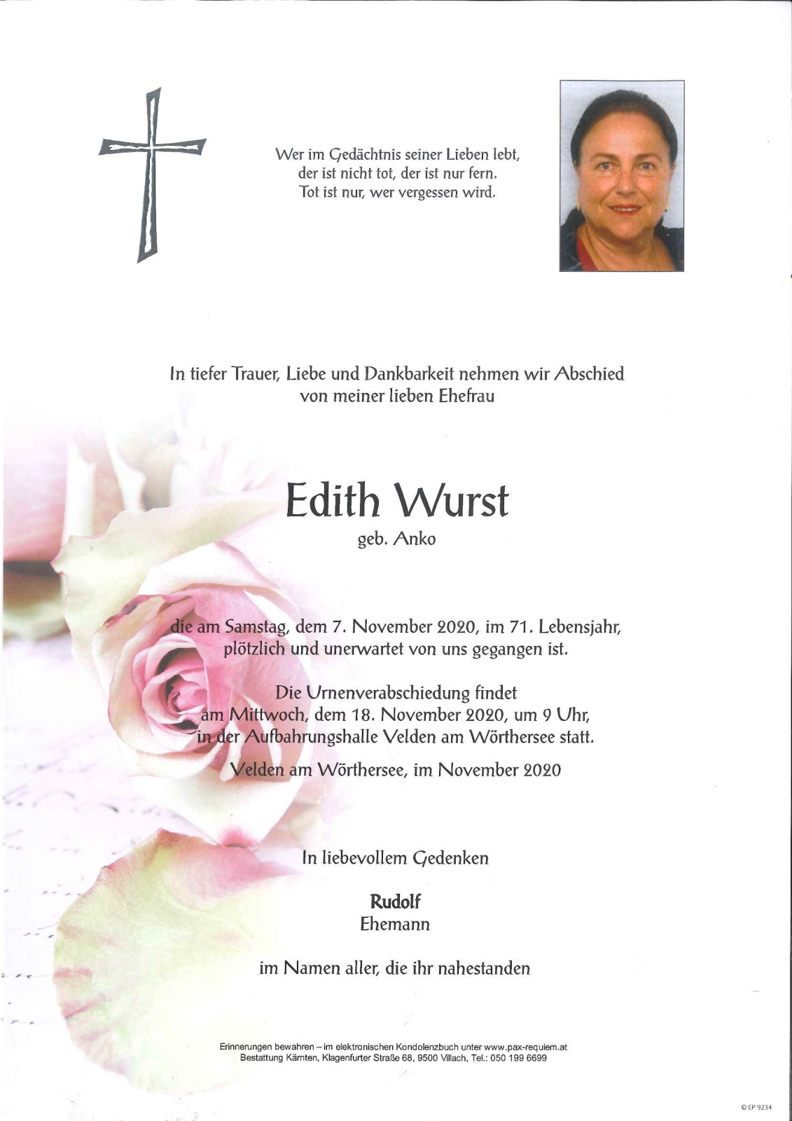 Parte Edith Wurst geb. Anko