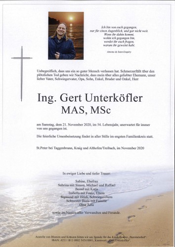 Ing. Gert Unterköfler, MAS,MSc