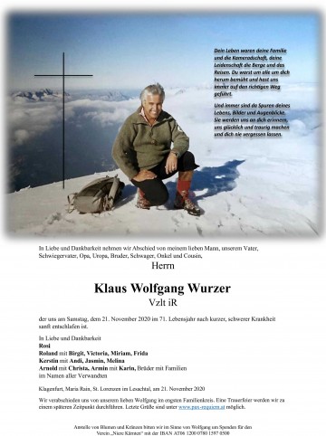 Klaus Wolfgang Wurzer Vzlt iR