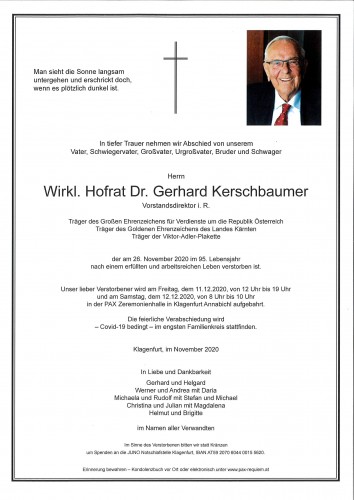 Dr. Gerhard Karl Kerschbaumer