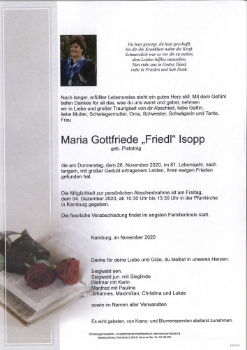 Maria Gottfriede Isopp