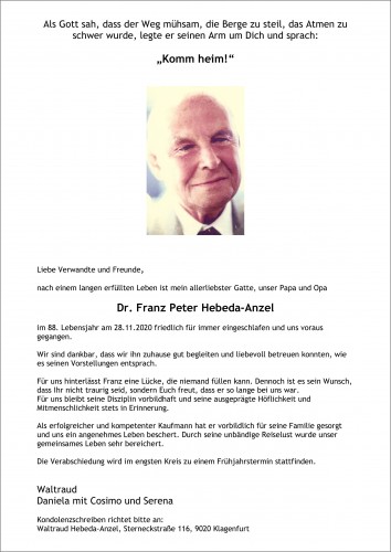 Dr. Franz Hebeda-Anzel