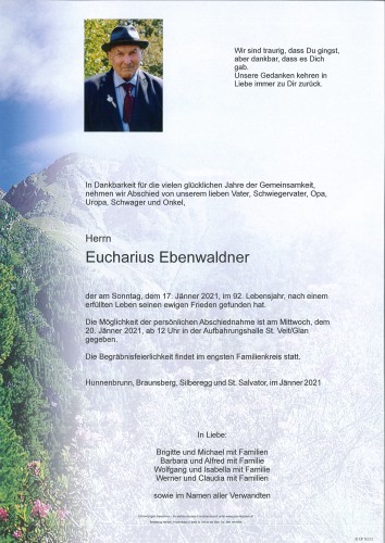 Eucharius Ebenwaldner