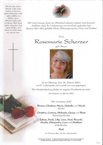 Rosemarie Scherzer geb. Bauer