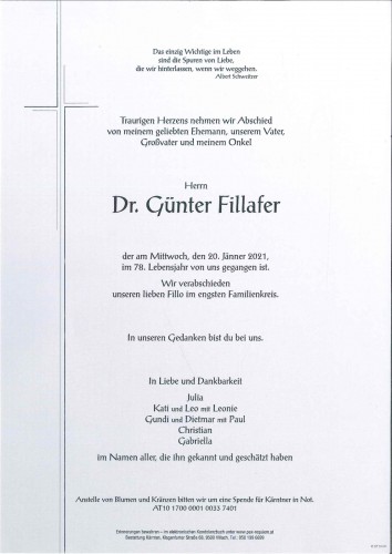 Dr. Günter Fillafer