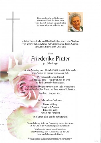 Friederike Pinter geb. Scheiflinger