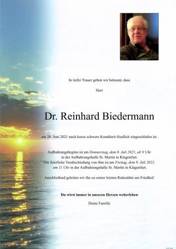 Dr. Reinhard Biedermann