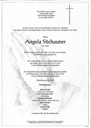 Angela Stichauner, vlg. Hofer