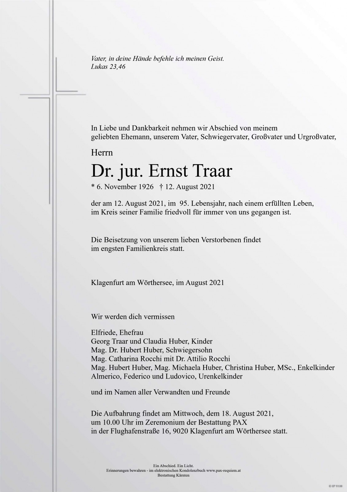 Parte Dr. jur. Ernst Traar