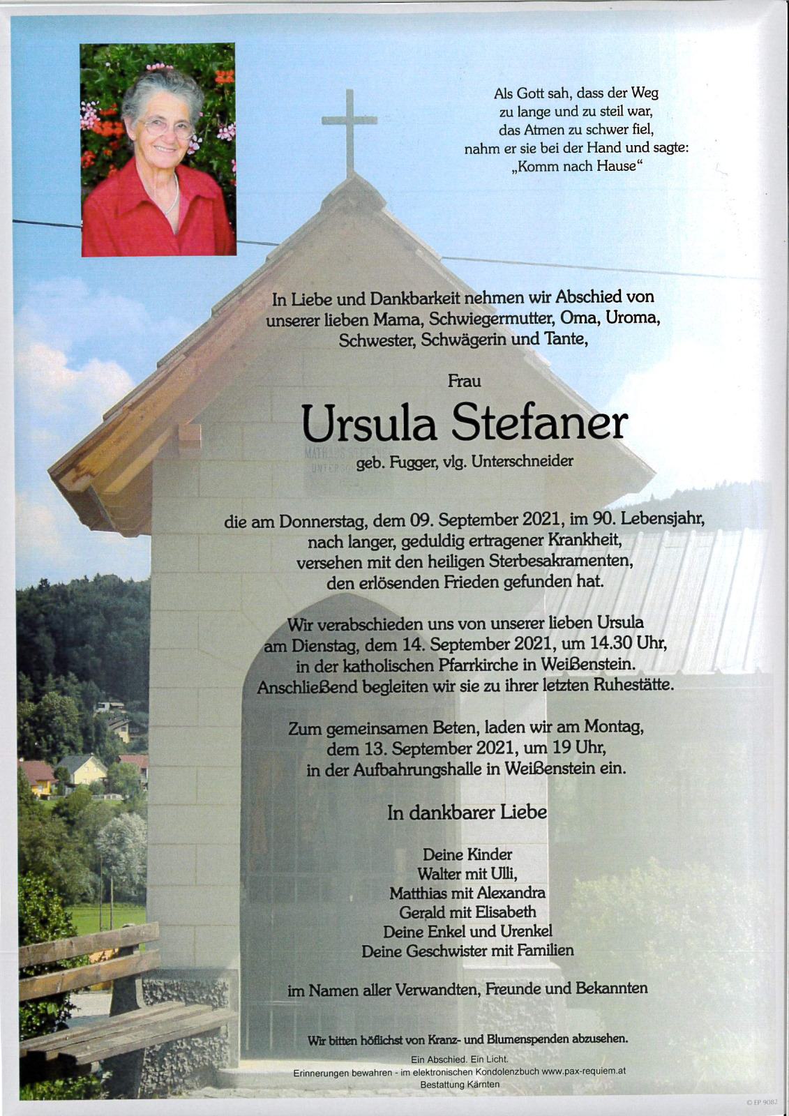 Parte Ursula Stefaner, geb. Fugger