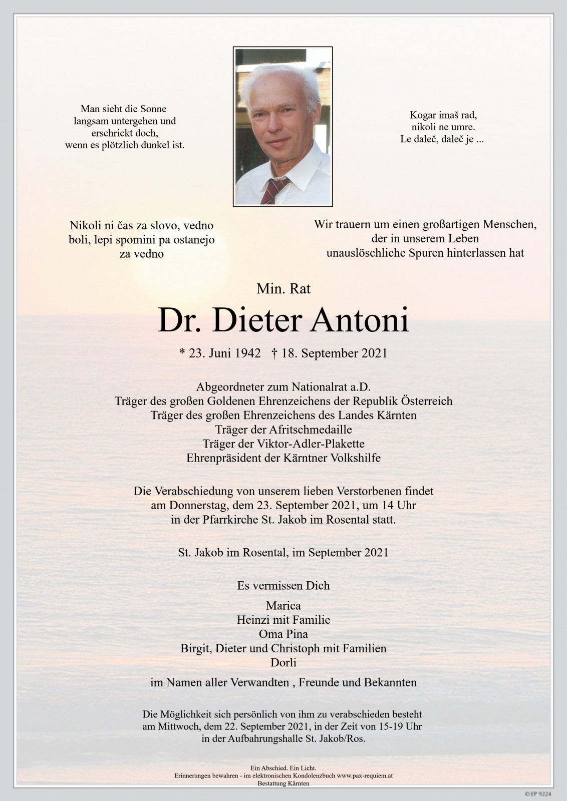 Parte Dr. Dieter Antoni