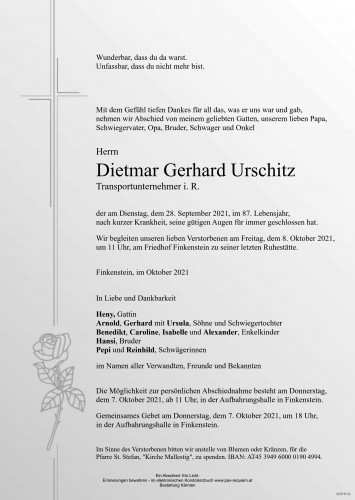 Dietmar Gerhard Urschitz