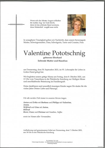 Valentine Pototschnig geb. Eberhard