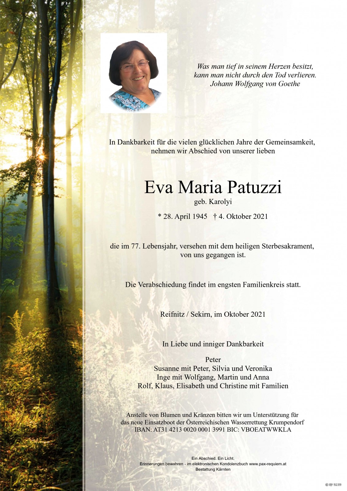 Parte Eva Maria Patuzzi