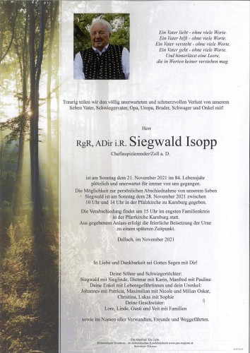 Reg. Rat, ADir i. R. Siegwald Isopp