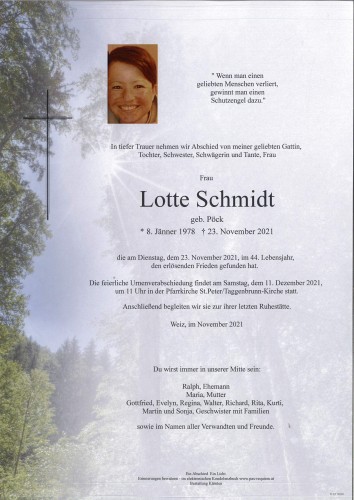Lotte Schmidt, geb. Pöck