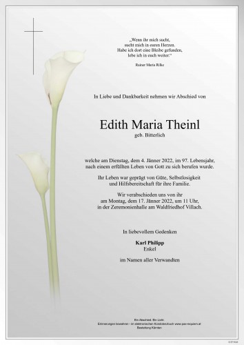 Edith Maria Theinl geb. Bitterlich