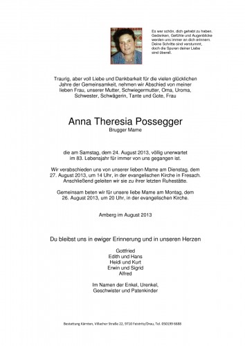 Anna Theresia Possegger