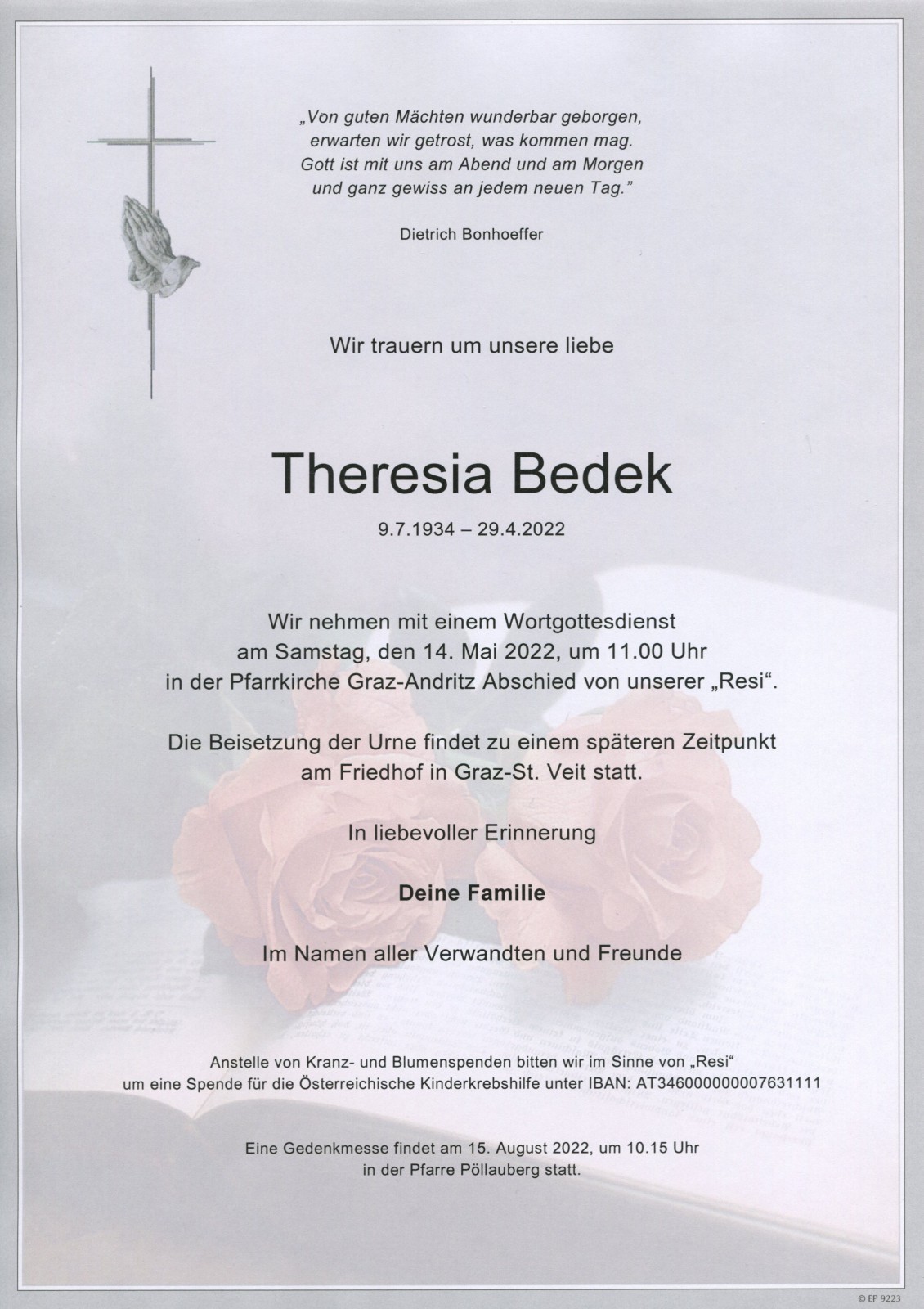 Parte Theresia Bedek