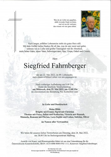 Siegfried Fahrnberger