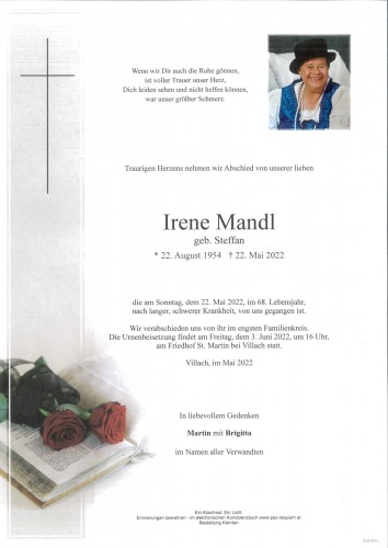 Irene Mandl, geb. Steffan