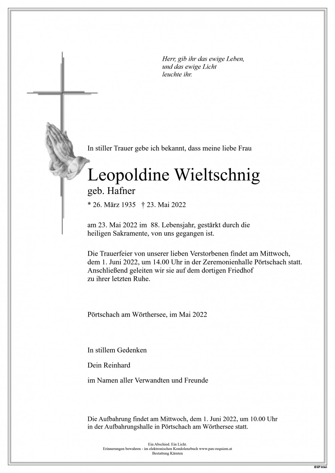 Parte Leopoldine Wieltschnig
