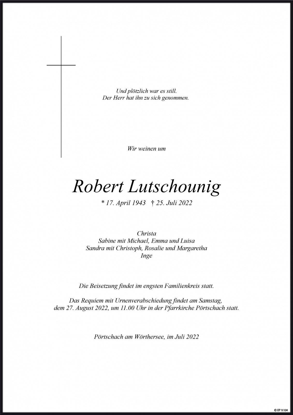 Parte Robert Lutschounig