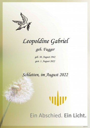 Leopoldine Gabriel, geb. Fugger