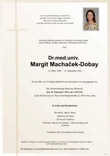 Dr.med.univ. Margit Machaček-Dobay
