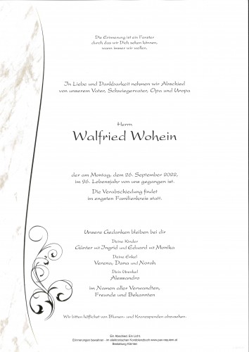 Walfried Wohein