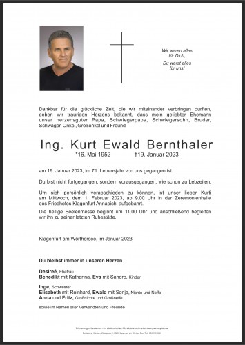 Ing. Kurt Ewald Bernthaler