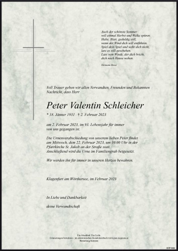 Peter Schleicher