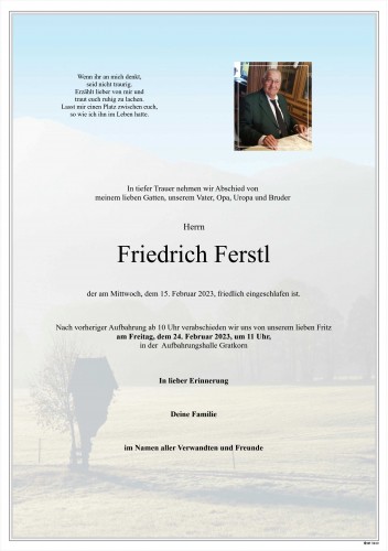 Friedrich Ferstl
