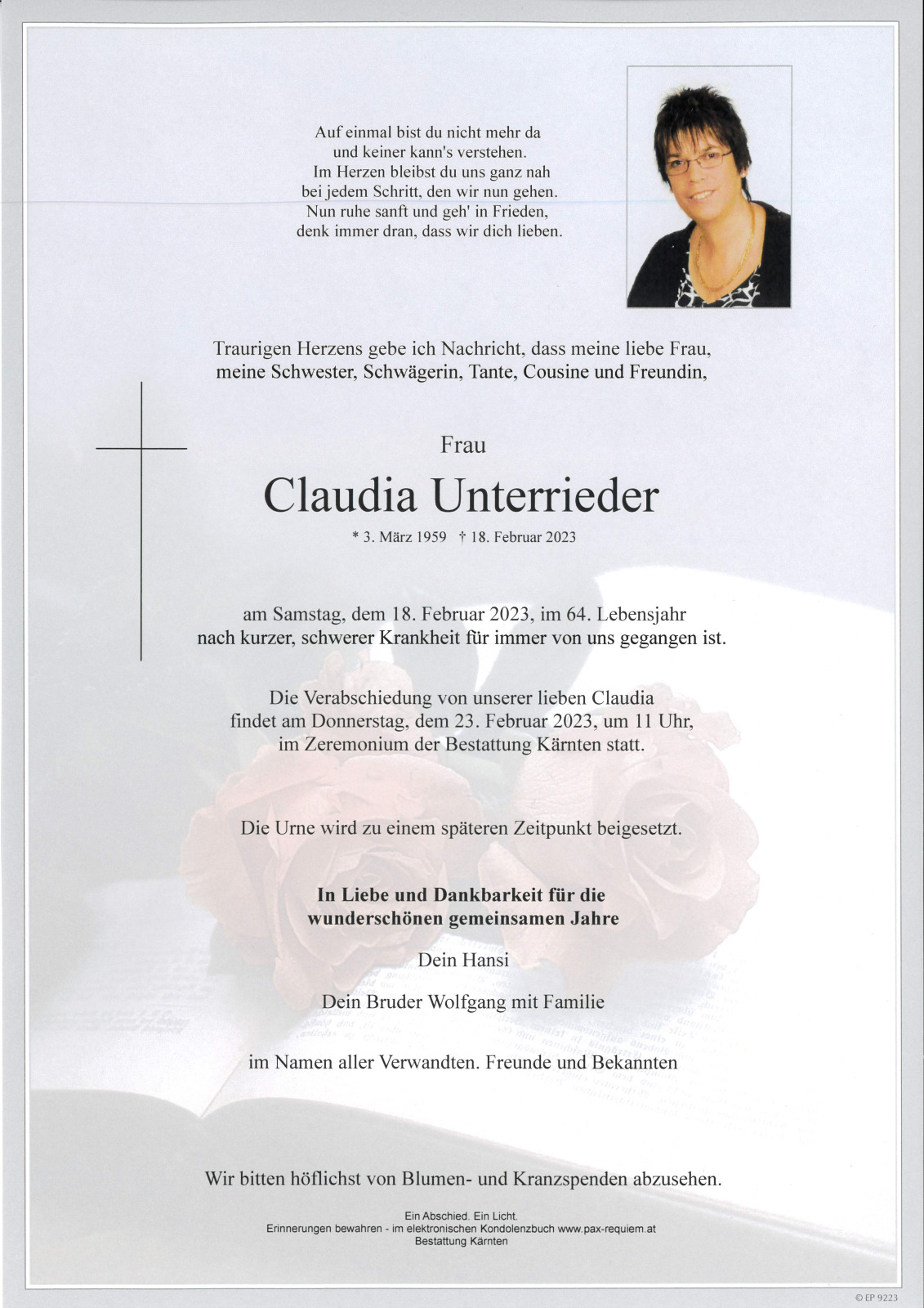 Parte Claudia Unterrieder, geb. Glanznig