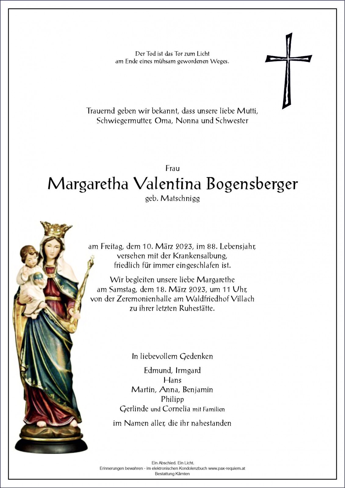 Parte Margarethe Bogensberger