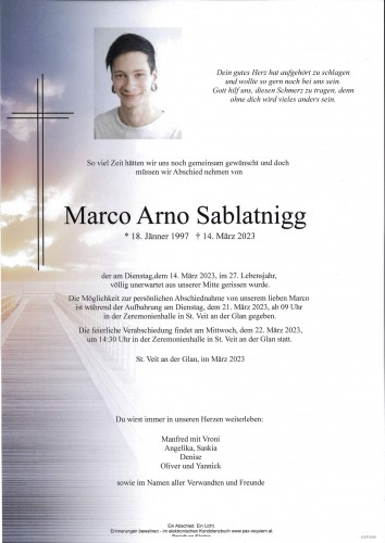 Marco Arno Sablatnigg
