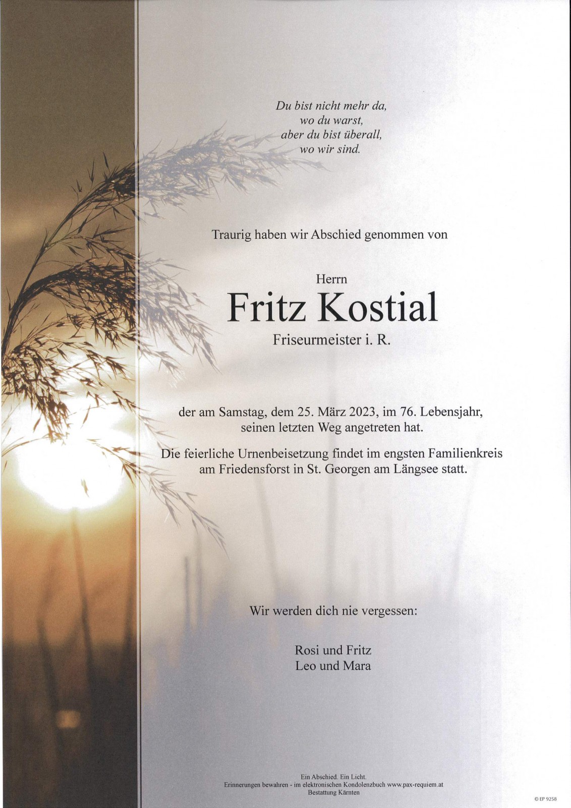 Parte Fritz Kostial