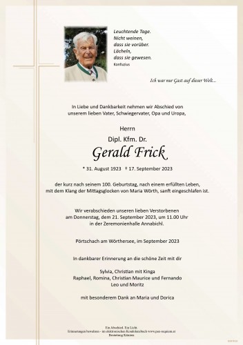 Dipl. Kfm. Dr. Gerald Frick