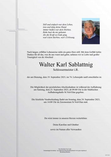 Walter Karl Sablattnig