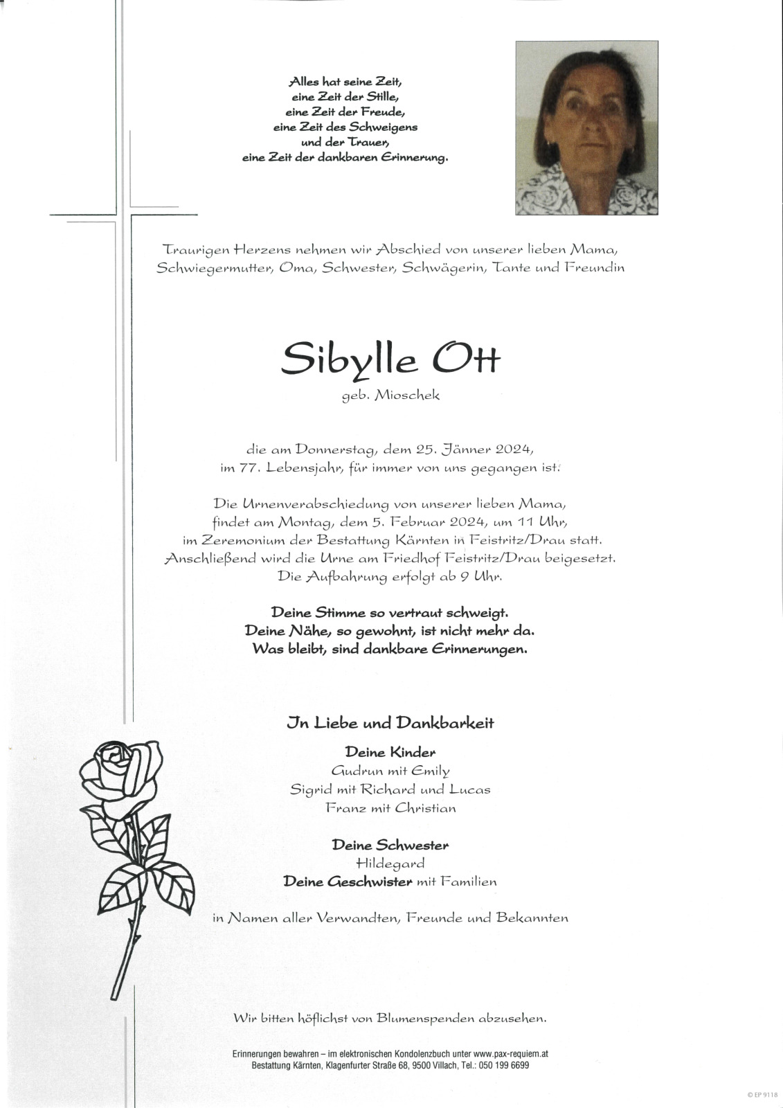 Parte Sibylle Ott, geb. Mioschek