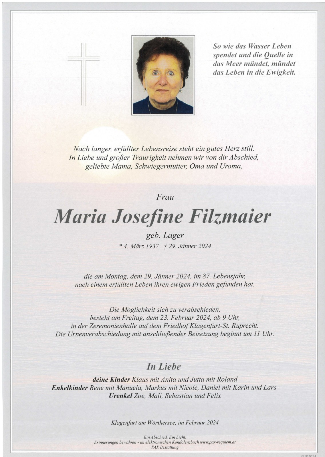Parte Maria Josefine Filzmaier