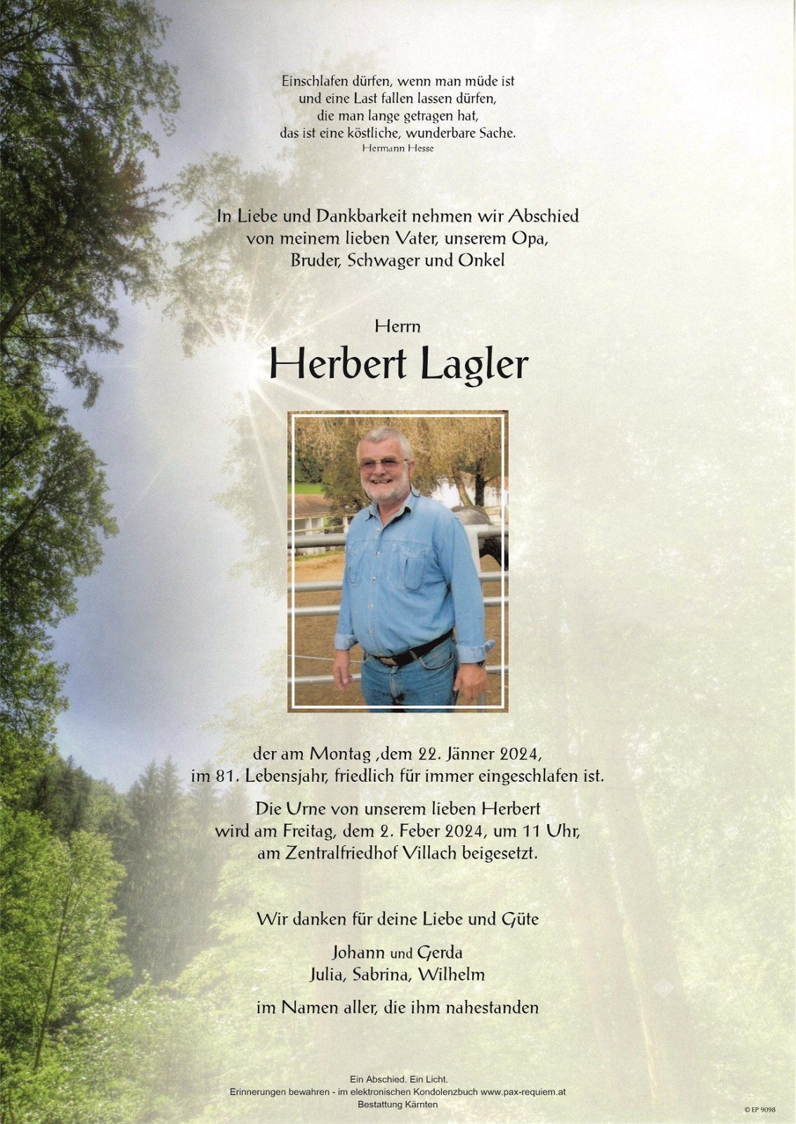 Parte Herbert Lagler