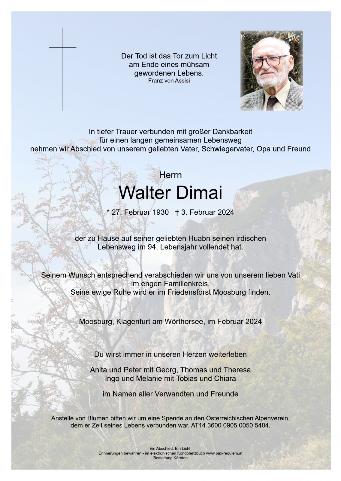 Parte Walter Dimai