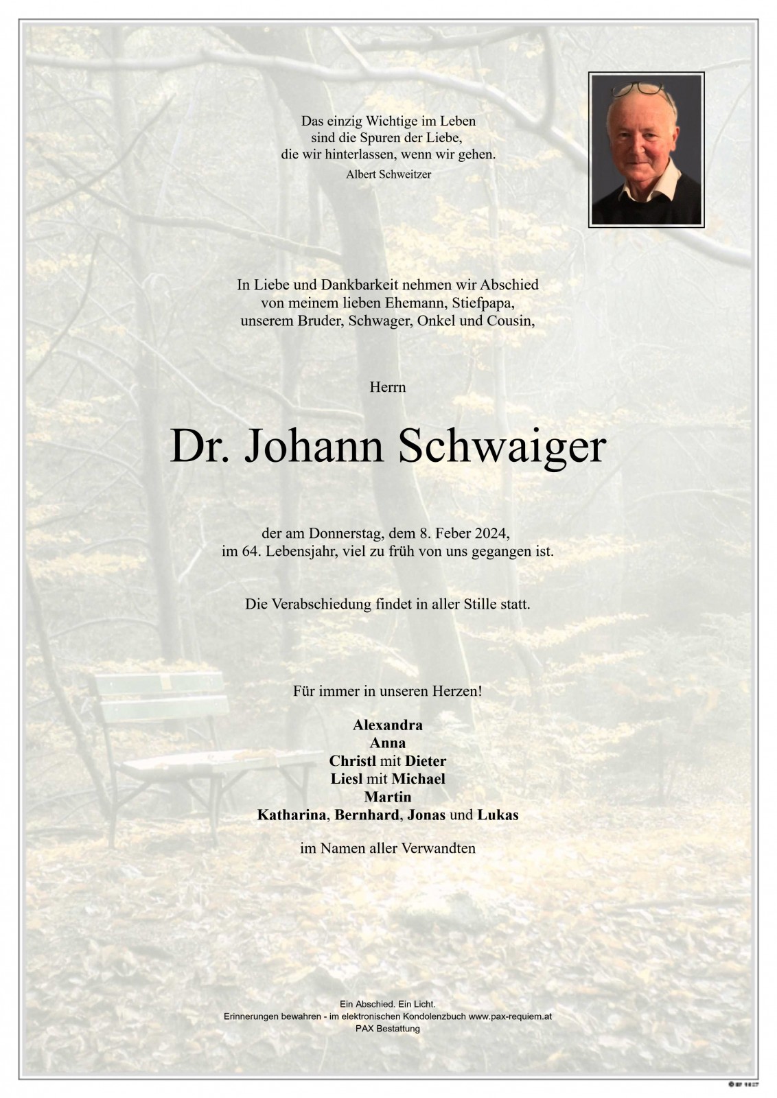 Parte Dr. Johann Schwaiger